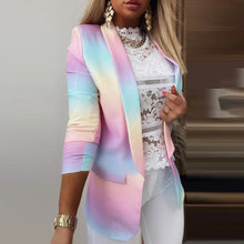 Load image into Gallery viewer, Women  Color Block Casual Blazer
