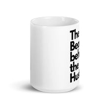 Load image into Gallery viewer, White Glossy Left-Handed Beauty behind the Hustle Mug
